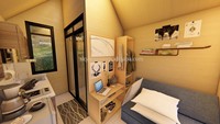 Skyacross CX2647 Maison Modulaire Préfabriquée pour Hôtel, Cabane, Mini-Maisons, Prête à l'Expédition, Maison Préfabriquée à un Étage, Kit de Maison Préfabriquée