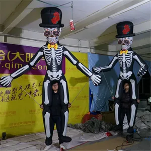 Halloween Dekorasi Inflatable Boneka Kostum Inflatable Hantu Kerangka Boneka