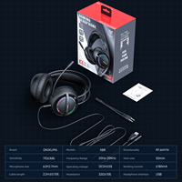 ONIKUMA X88 RGB Iluminación USB Gaming Auriculares Enchufe Sonido estéreo Doble diadema Auriculares con cable con micrófono