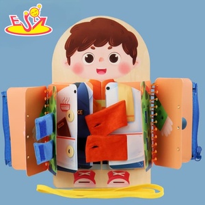 Nouvelle Planche Sensorielle Thème Fille 2026, Jouet Montessori de Motricité Fine avec Activités de Habillage pour Tout-Petits W12D932 - Product Image 5