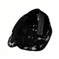 Casquette de baseball brodée 3D personnalisée Wecodo OEM ODM de haute qualité avec strass et perles, étiquette tissée, impression sérigraphique