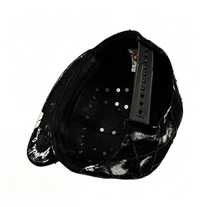 Wecodo OEM ODM <span class=keywords><strong>Gorra</strong></span> <span class=keywords><strong>de</strong></span> Béisbol Personalizada <span class=keywords><strong>de</strong></span> Alta Calidad con Pedrería, Perlas y Bordado 3D, Etiqueta Tejida, Impresión Serigráfica - Product Image 3