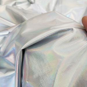Tessuto Elasticizzato con Stampa a Caldo e Laser in Lamina Bianca per Abbigliamento da Danza - Product Image 4