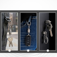 Porte-clés magnétique portable mini, aimant puissant, attache rapide, utilitaire pour le quotidien, cadeau pour l'extérieur