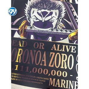 75 Style noir 3 milliards de toile matériel loi <span class=keywords><strong>mort</strong></span> <span class=keywords><strong>ou</strong></span> vivant Luffy Zoro Bounty voulait affiche 1 pièce décoration murale Anime affiche - Product Image 3