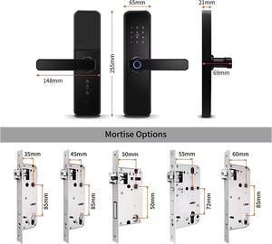 Serrure de porte en bois Kasman SOURCE PRICE, serrure de porte intelligente électronique intérieure, serrure de porte numérique Tuya WiFi, serrure de porte à empreintes digitales, serrure de porte sans clé - Product Image 5