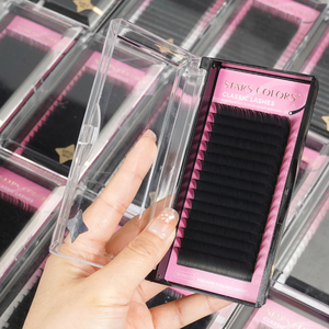 Vente en Gros Plateau d'Extensions de <span class=keywords><strong>Cils</strong></span> en Cachemire Noir Mat Fournitures d'Extensions de <span class=keywords><strong>Cils</strong></span> Individuelles en Soie <span class=keywords><strong>Volume</strong></span> Russe Méga Classique - Product Image 1