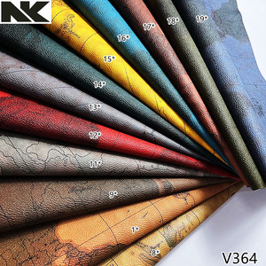 Cuir artificiel en PVC <span class=keywords><strong>V364</strong></span> Vintage World Map adapté aux sacs, sacs à main, ceintures et chaussures - Product Image 2