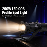 Projecteur LED COB 250W 3200K à indice d'indice de fidélité des couleurs élevé DMX512 pour scène, conférence, studio, éclairage RGB avec angle de faisceau 15-60°
