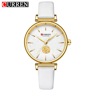 นาฬิกาข้อมือหรู CURREN รุ่น 9078 กันน้ำ เรืองแสง แสดงวันที่และสัปดาห์ สายหนัง นาฬิกาควอตซ์สำหรับผู้หญิง สไตล์ลำลองและธุรกิจ - Product Image 2