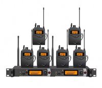 Système de monitoring intra-auriculaire sans fil Pro 2 4 8 canaux cardioïde XLR avec lumières LED, suppression du bruit, émetteurs de poche, fréquences UHF, montage en rack