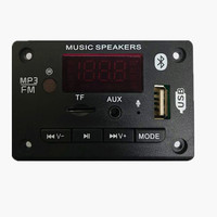Pemutar MP3 Bebas Genggam Papan Dekoder Mobil 5V 12V 5.0 Modul Radio FM Mendukung FM TF USB Perekam AUX