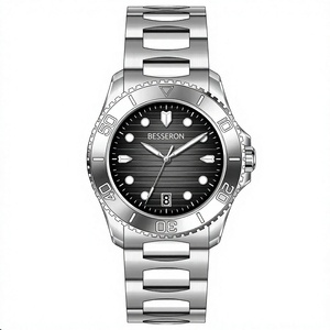 Reloj Mecánico de Lujo Personalizado de Acero Inoxidable Luminoso con Esfera Azul Analógica y Visualización de Fecha Automática para Hombre - Product Image 2