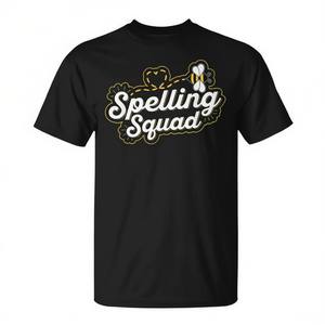 Camiseta Spelling Squad para participantes de Spelling Bee, color negro, unisex para adultos - Product Image 2