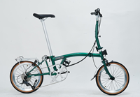 CRANSTON R9 Vélo pliable 16 pouces 9 vitesses Cadre en acier de haute qualité Léger  M bar 9S Mini Vélo pliable
