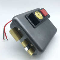Serrure électrique de sécurité pour portails et portes, cylindre en laiton poli, à clé, 5 clés en fer, antivol, durable, noir LCKLUX