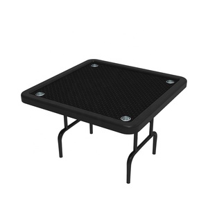 Table de <span class=keywords><strong>Blackjack</strong></span> pliable de qualité professionnelle YH <span class=keywords><strong>Casino</strong></span>, 4 joueurs, carrée, haute vitesse, feutre noir, avec porte-gobelet - Product Image 2