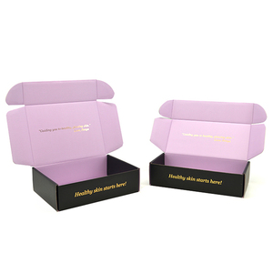 Asequible <span class=keywords><strong>OEM</strong></span> proveedor negro y rosa de lujo logotipo personalizado ropa envío 3 capas de cartón corrugado embalaje cajas de correo - Product Image 2