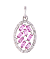 Collier pendentif en moissanite en argent 925 plaqué or 18 carats, bijoux fins personnalisés QX OEM, bijoux de mode pour femmes