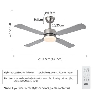 Quạt trần C013 <span class=keywords><strong>DC</strong></span> 42 inch có bộ đèn kèm điều khiển từ xa Quạt trần 42 inch có bộ đèn - Product Image 3