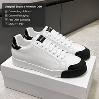 Chaussures de luxe pour hommes et femmes, de haute qualité, en cuir blanc et noir, chaussures de marche, baskets, nouvelles.