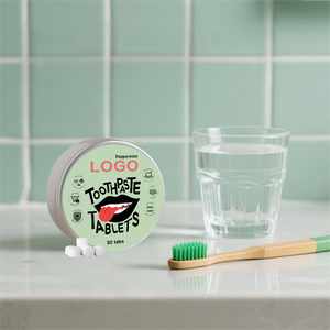 Oem du lịch Kích thước soild kem đánh răng nhai bạc hà răng làm trắng kem đánh răng máy tính bảng 30/60 các tab mà không cần nhựa - Product Image 6