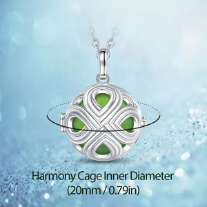 Merryshine Collana con Ciondolo Bola dell'Armonia Placcata Argento di Alta Qualità, Chime per Gravidanza e Nascita, Chiamabimbi - Product Image 1