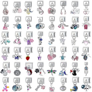 Charmes de bracelet en alliage vintage italien, modulaires, créatifs, 9 mm, nouveaux, bricolage, artisanat, pendentif de dessin animé pour la fabrication de bracelets - Product Image 2