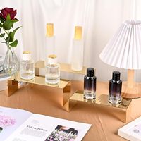 Présentoir pour sacs à main, lot de 3 grands présentoirs en acier inoxydable doré pour aliments, desserts, cupcakes, chaussures, parfums, bijoux, sacs à main