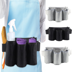 Sac de taille en tissu Oxford avec poche zippée pour le nettoyage et les travaux de jardinage, unisexe, noir et gris - Product Image 1