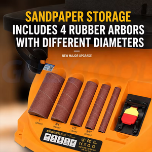 เครื่องขัดสายพานแบบตั้งโต๊ะพร้อมแกนหมุนปรับได้ สำหรับงานไม้ในโรงงาน - Product Image 3