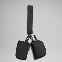 Dompet Gelang Koin Tahan Air Bahan Nilon Pendek dengan Resleting dan Dua Kantong Lepas Pasang, Grosir Kustom