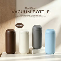 Bouteille isotherme en acier inoxydable 304 de 450 ml à double paroi, isolation thermique 6-12 heures, infuseur à thé, pour le commerce transfrontalier