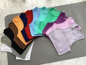 Viviblook Z103TP02 Women <b>Tank</b> <b>Top</b> Sleeveless Camisole High Elasticity Fitness Quick Drying Exercise Yoga Crop <b>Top</b> - Product Image 4