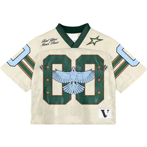 <span class=keywords><strong>2025</strong></span> Lưới Thăng Hoa In Tùy Chỉnh Chất Lượng Cao Jersey Thời Trang Dạo Phố Bóng Đá OEM Bóng Đá Áo Sơ Mi Nam Bóng Đá Boxy Jersey - Product Image 5