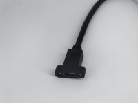 Adaptador USB2.0 USB C Hembra a Macho, Extensor con Orificios para Montaje en Panel, Cable Tipo-C de Carga Rápida para Teléfono MP3/MP4, Cable USB C de Carga Rápida