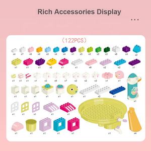 122 pièces table <span class=keywords><strong>de</strong></span> <span class=keywords><strong>jeu</strong></span> <span class=keywords><strong>de</strong></span> bain blocs <span class=keywords><strong>de</strong></span> construction compatibles bricolage grandes particules ensemble <span class=keywords><strong>de</strong></span> briques <span class=keywords><strong>de</strong></span> construction jouet d'eau créatif pour les enfants - Product Image 5