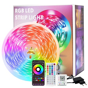 Juego de tiras de luz <span class=keywords><strong>LED</strong></span> <span class=keywords><strong>Bluetooth</strong></span> 5050RGB control remoto inteligente 44 teclas <span class=keywords><strong>Bluetooth</strong></span> 24VRGB luz ambiental - Product Image 1