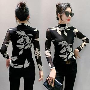 Neues Modisches Mesh Slim Top Langarm T-Shirt Unterziehshirt - Product Image 4