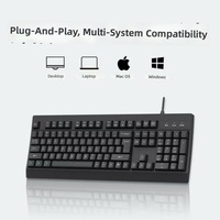 Clavier filaire non mécanique Thinkplus K100 436 mm x 163 mm à membrane USB pour bureau, domicile, ordinateur portable, ordinateur de bureau