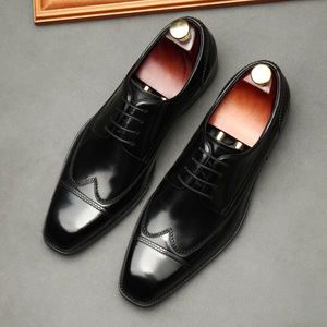 Chaussures classiques pour hommes en cuir véritable de haute qualité, grandes tailles, imperméables, antidérapantes, résistantes à l'usure, pour l'hiver et l'automne - Product Image 1