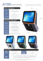POS-терминал LICON WLL-A100 8 дюймов, пластиковый, моноблок, с функцией проверки цен, Windows 10, процессор J4125, 4 ГБ DDR3, 128 ГБ SSD, сенсорный экран, 1D/2D сканер штрихкодов