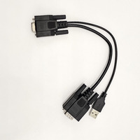 Ensamblaje de cable USB de cobre estañado DB9 hembra a DB9 macho para pantalla táctil Computadora industrial Cables y cables industriales