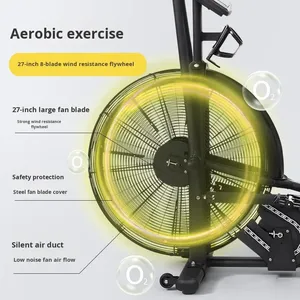 Bicicleta de aire comercial de venta directa de fábrica, bicicleta estática con logo y color personalizados, bicicleta de cardio para gimnasio Crossfit, MOQ bajo - Product Image 4
