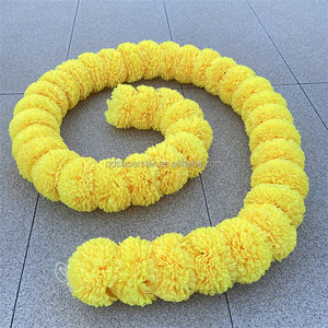 Caléndula de 2 m, flor grande de vid, flor simulada, decoración del hogar para boda, tela de seda falsa, guirnalda de flores de caléndula, venta al por mayor - Product Image 4