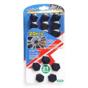 Cache-écrous de roue Maxeed Chrome 21 mm noirs, 20 pièces pour roues de voiture - Product Image 2