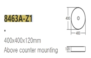 Lavabo de Cerámica Redondo sin Desagüe para Proyectos Hoteleros - Product Image 2