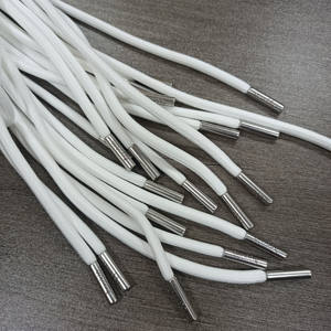 Cordon rond en polyester recyclé personnalisé OEM, cordon de serrage pour sweat-shirt, cordon tressé avec embouts métalliques pour vêtements - Product Image 3
