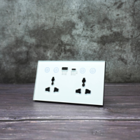 XZJ pour Tuya Smart Zigbee Assistant USB-C USB-A lumière électrique maison interrupteurs muraux et prise écran tactile étanche