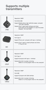 Neuankömmling E3 CT02H Drahtloses Präsentation system <span class=keywords><strong>Airplay</strong></span> Miracast Audio Neweoriginal alss HDMI Sender und Empfänger Linux 2GB - Product Image 5